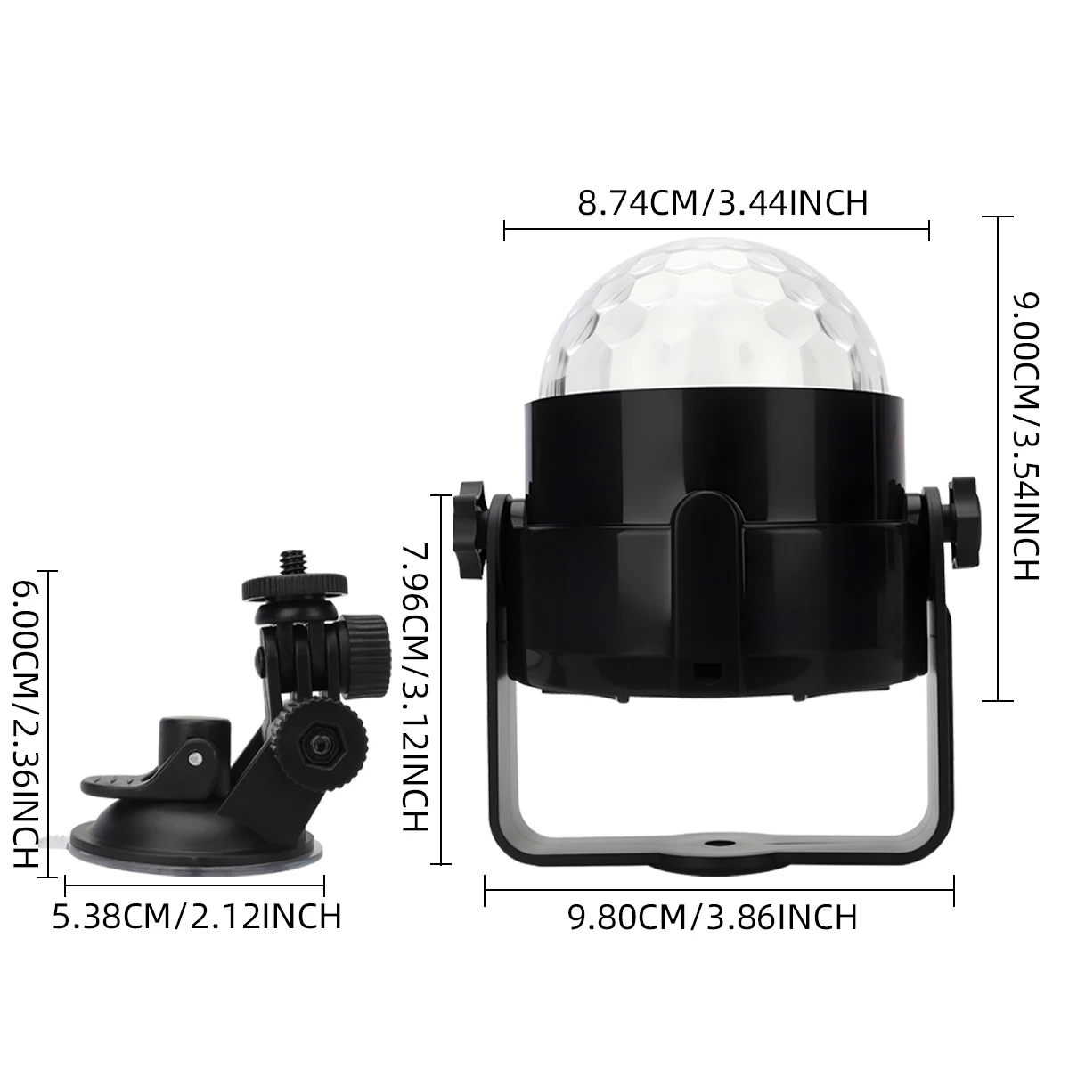 Lampu Panggung Ritme Musik Bola DJ LED USB 5V Proyektor 3 Warna Lampu Dekoratif Pesta Liburan untuk Hadiah Natal Pesta Kamar Tidur