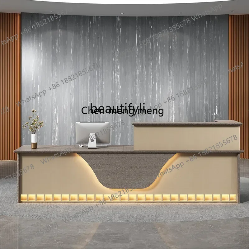 Hot sales Light luxury front desk reception desk company office consultation beauty salon checkout page bar