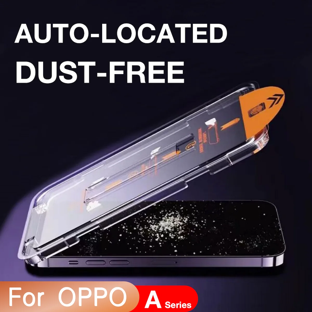 For OPPO A97 A96 A95 A92S A74 5G A72 A58 A57 A56 A55 A53 A52 Screen Protector Toughened Glass Easy Install Auto-Dust Removal Kit