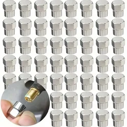 10-100PCS Car Wheel Tire Valve Stem Cap Round Head Car Tyre Air Pressure Caps Chrome Plated Airtight Cover Tire Accessories