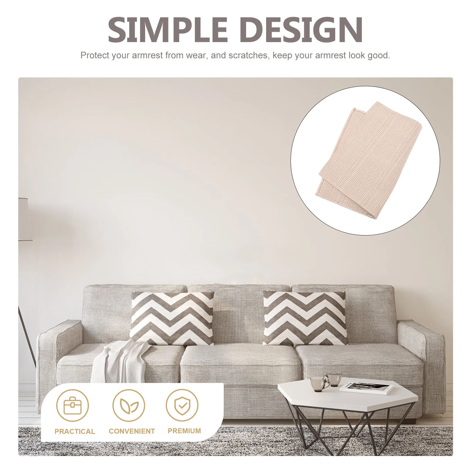 

Thickened Non-Slip Sofa Armrest Cover Cotton Linen Cushion Protector for Couch Chair Arm Home Use Sofa Armrest Cover