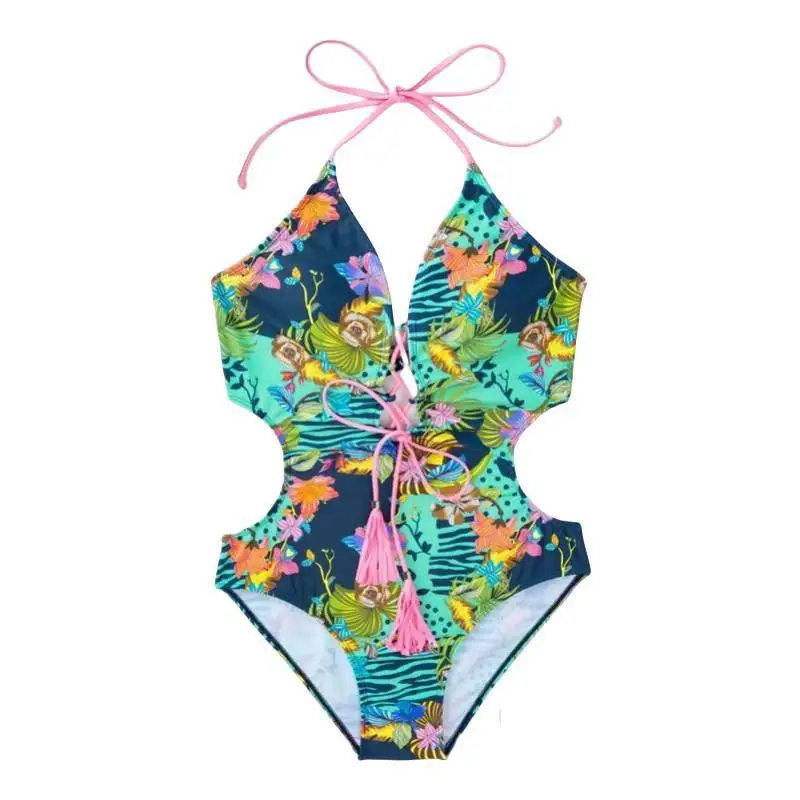 Costume da bagno intero con stampa conservatrice di nuovo arrivo per donna Costume da bagno intero con stampa conservatrice Costumi da bagno primaverili da donna