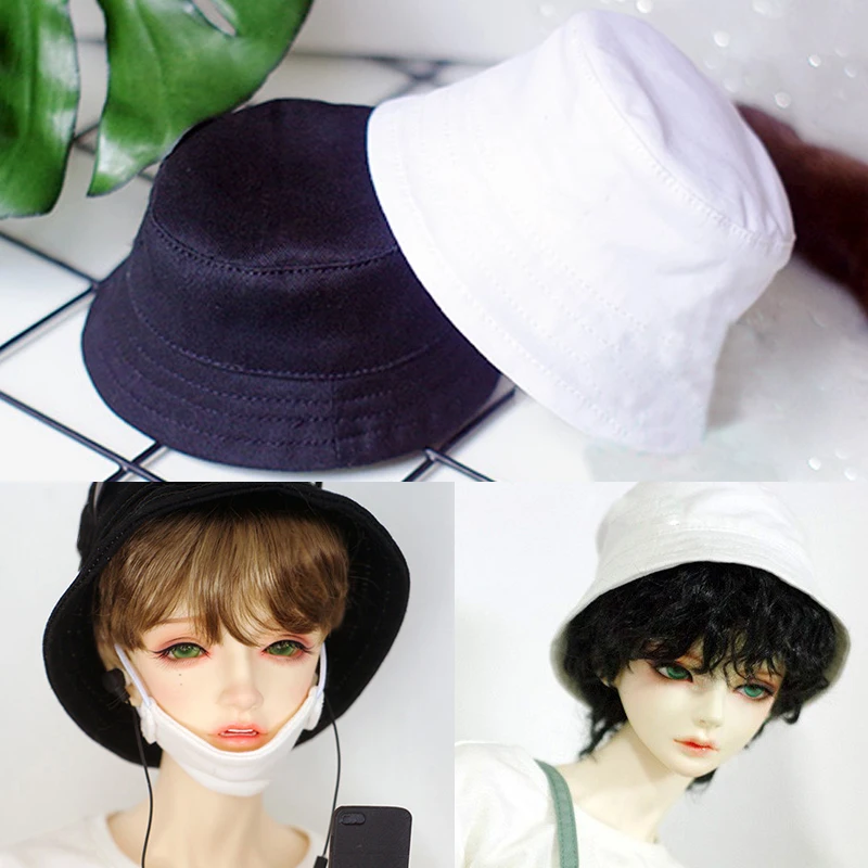 

D03-P612 children toy BJD DD SD MSD 1/6 1/4 1/3 doll's Photo props Accessoriess black white Fisherman's hat 1pcs