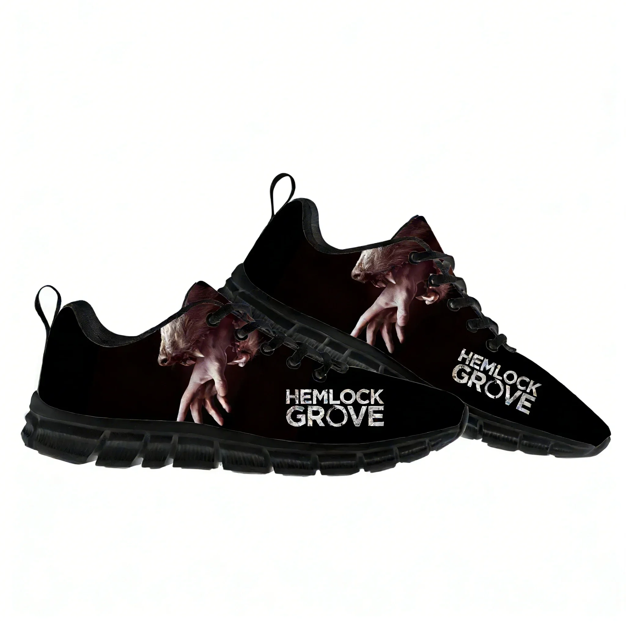 Hemlock Grove-zapatos de malla de encaje para hombre y mujer, zapatillas deportivas planas, zapatillas de deporte personalizadas de alta calidad, calzado hecho a medida