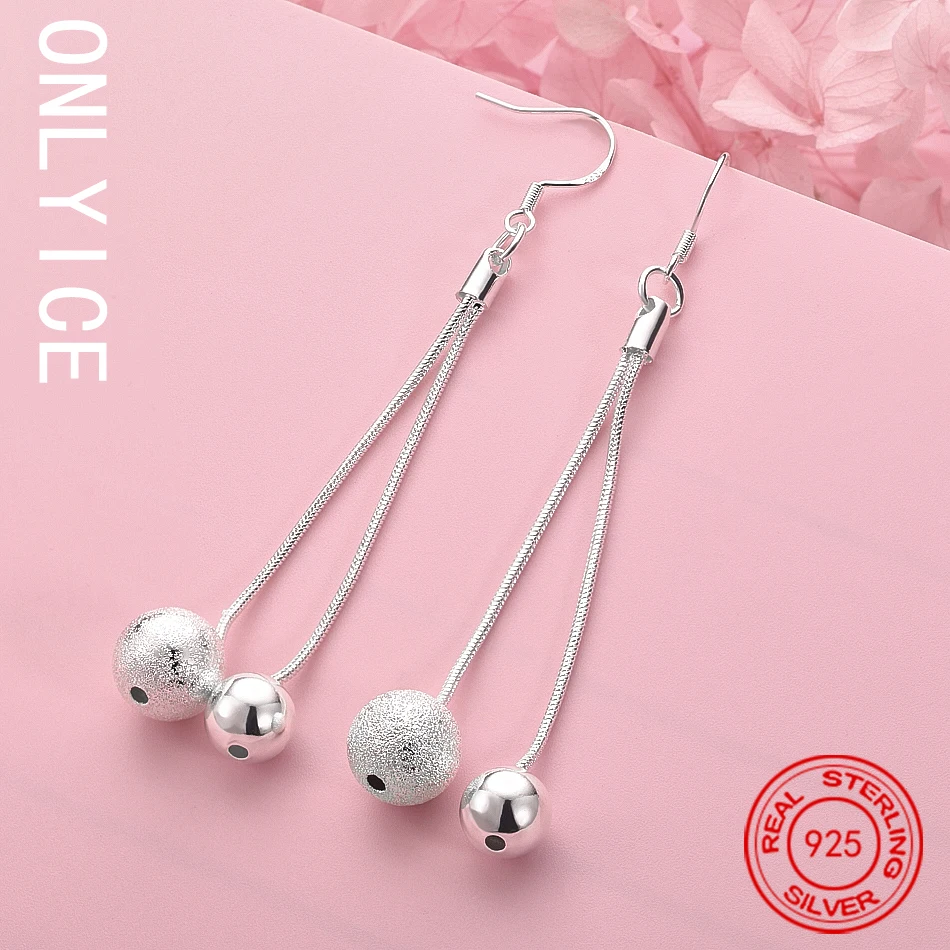 

Noble Elegant Charm Pretty Fashion Women Silver Color Balls Tassel Hook Earring for Lady Wedding Party Jewelry Hot Gift