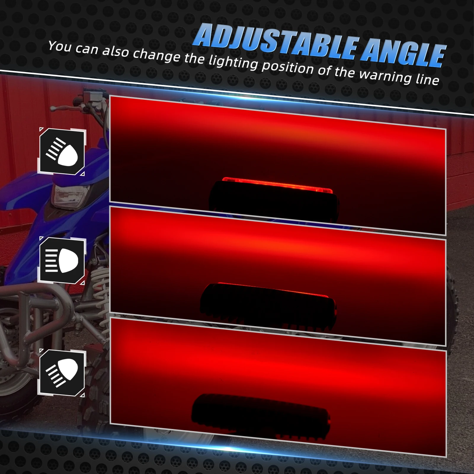 200 Blaster 12V/14W ATV Rear Brake Light Taillight With Bracket Adjustable Tail Light for Yamaha Blaster 200 Warrior Banshee 350