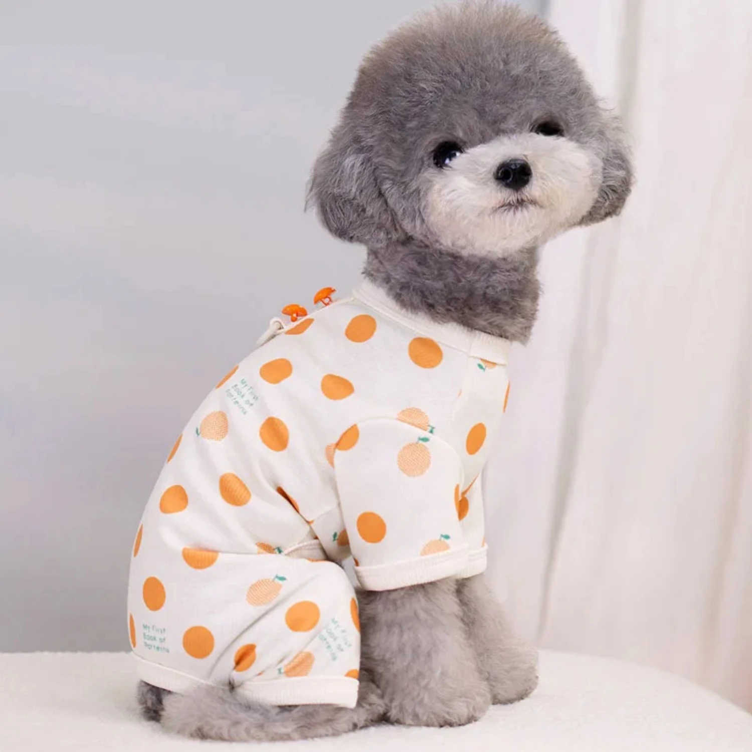 Overflowed with warmth, this adorable tiny bear Pomeranian Chihuahua Yorkie canine pajamas are warm, cozy and soft. The cute win image 4