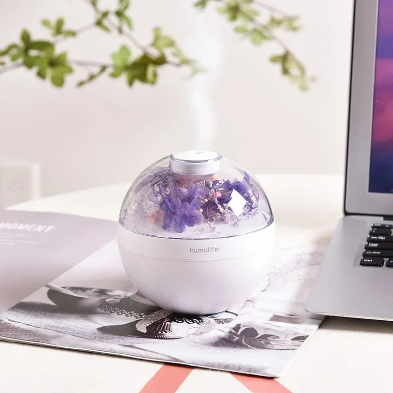 

New Eternal Flower Humidifier Silent Bedroom Night Light Desktop Home Small Hydrating Atomization Humidifier