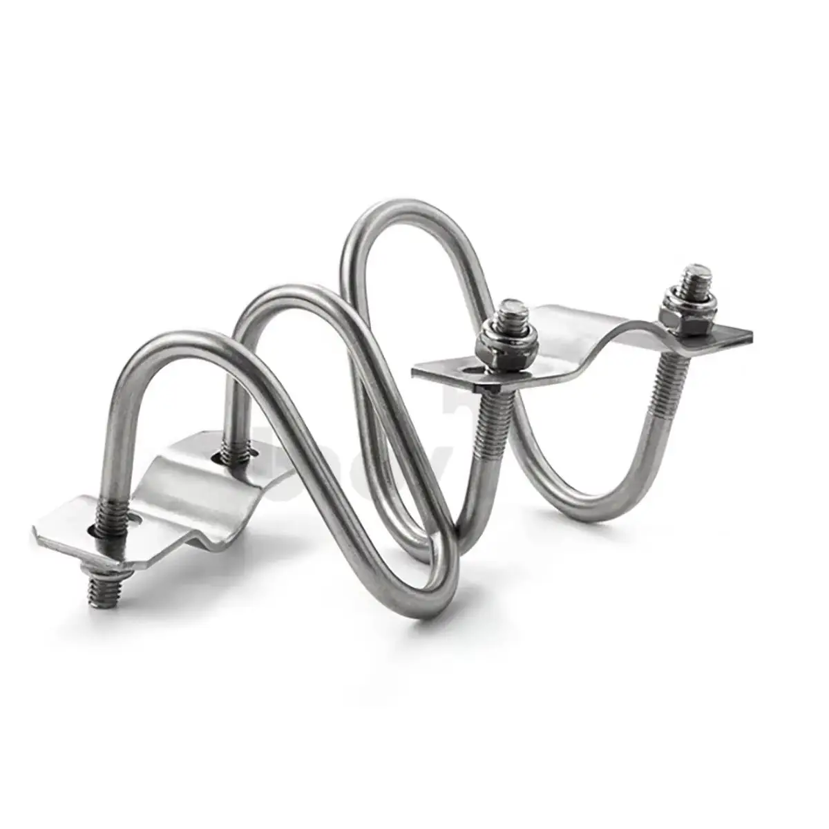 304 Stainless Steel Double u-Shaped Bolt Cross Pipe Clamp Shaped Hoop Greenhouse Pig Breeding And Animal Husbandry