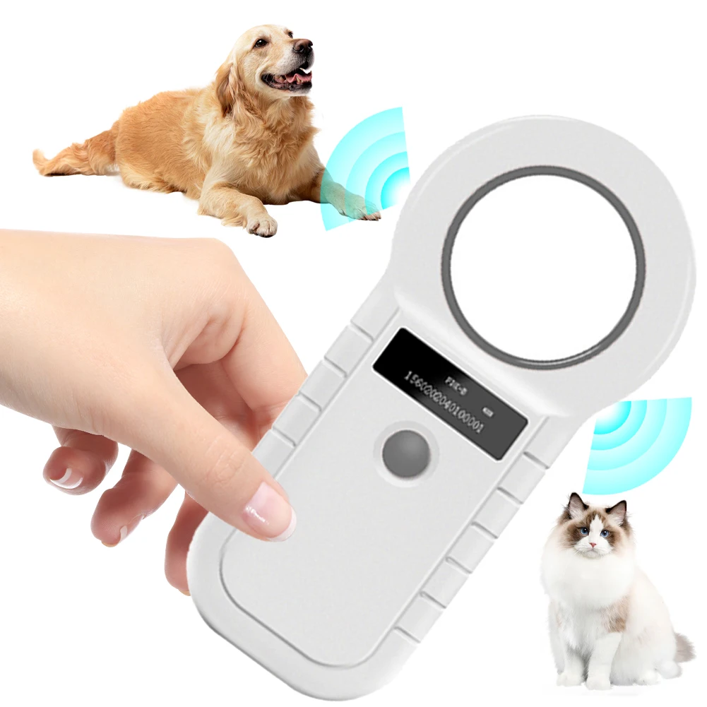 

Pet Microchip Scanner 134.2kHz 125kHz Micro Chip Reader Scanner Handheld Pet ID Reader for ISO 11784/11785 FDX-B EMID