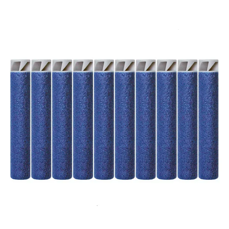 200pcs/Lot 10 Colors  Dart Refills Flat Soft Head Grey Foam Bullets for Nerf Toy Gun 7.4c*1.3cm Accustrike Series Blaster Foam