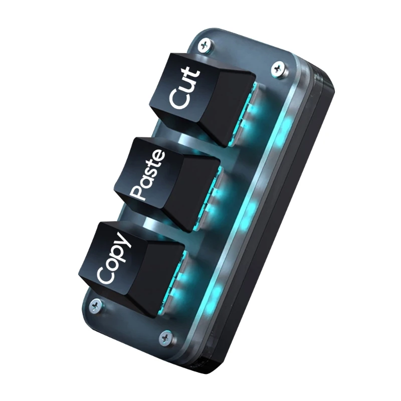 Mini clavier jeu personnalisable Macropad à 3 touches, clavier programmation RVB