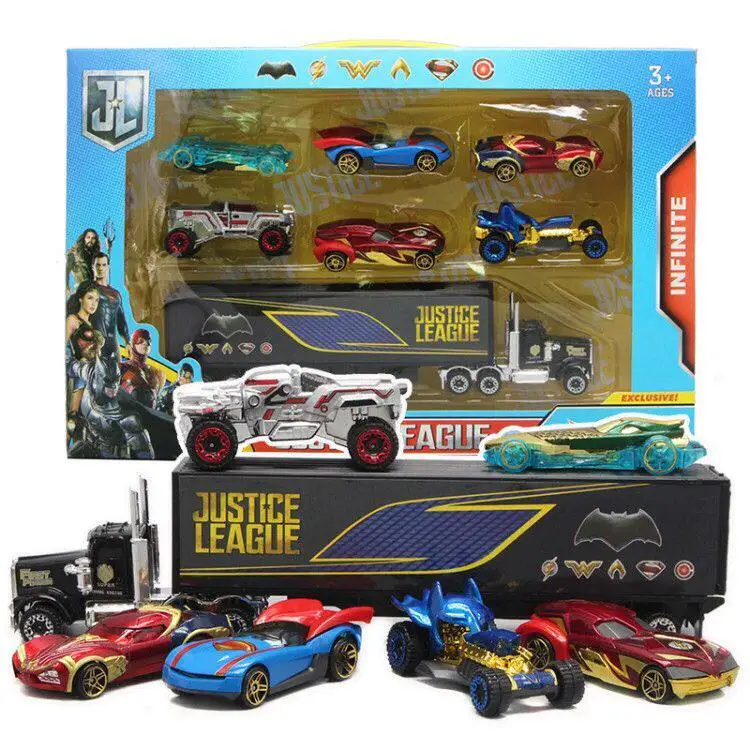 hot wheels Justice League Diecast Racing Car Set Alloy Avengers Movie Collectible Race Cars Batman Ironman For Adult Collection
