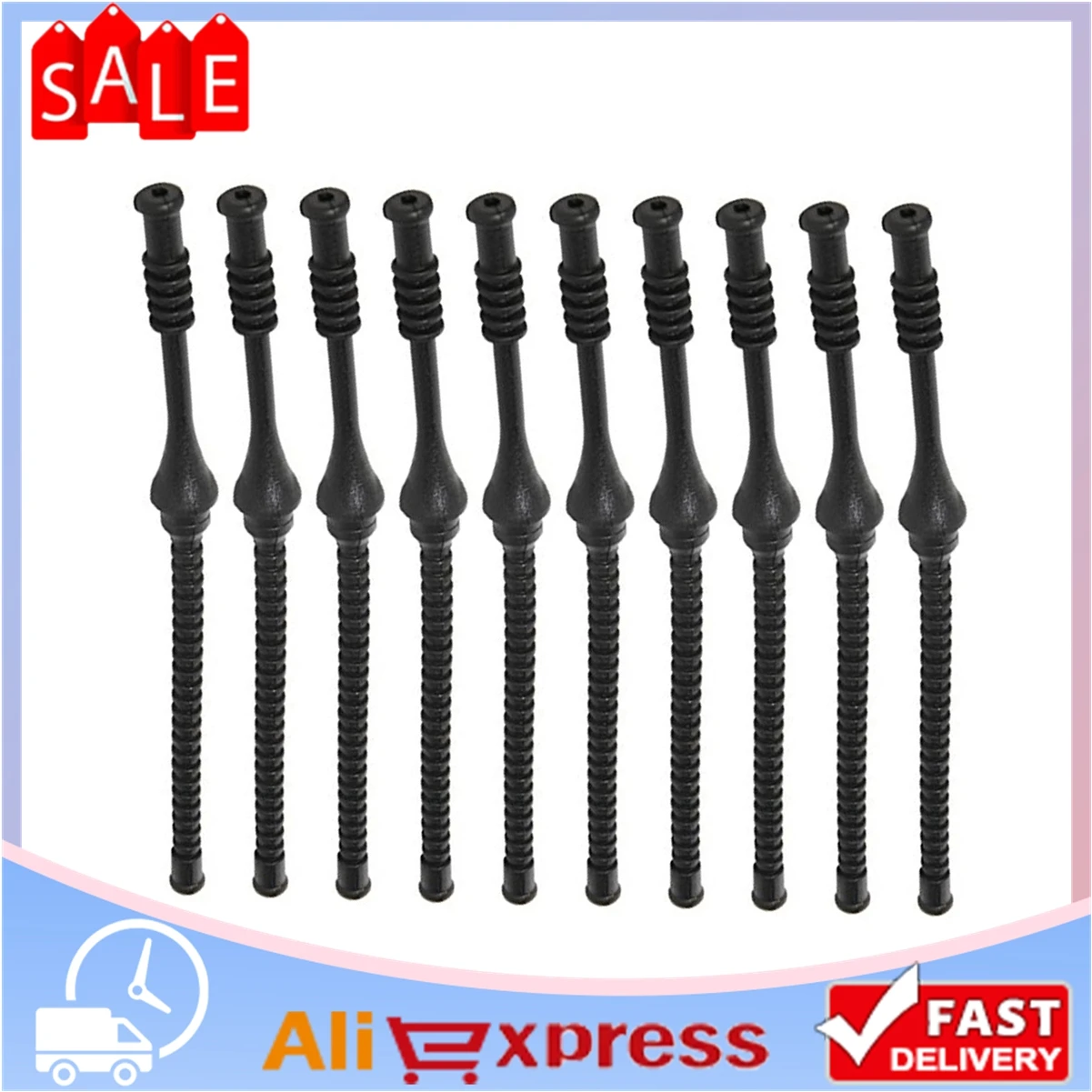 

10 Pack 8mm Black Synthetic Rubber Fuel Hose Replacement For 109 110 111 115 965404460 Fuel Machine Accessories