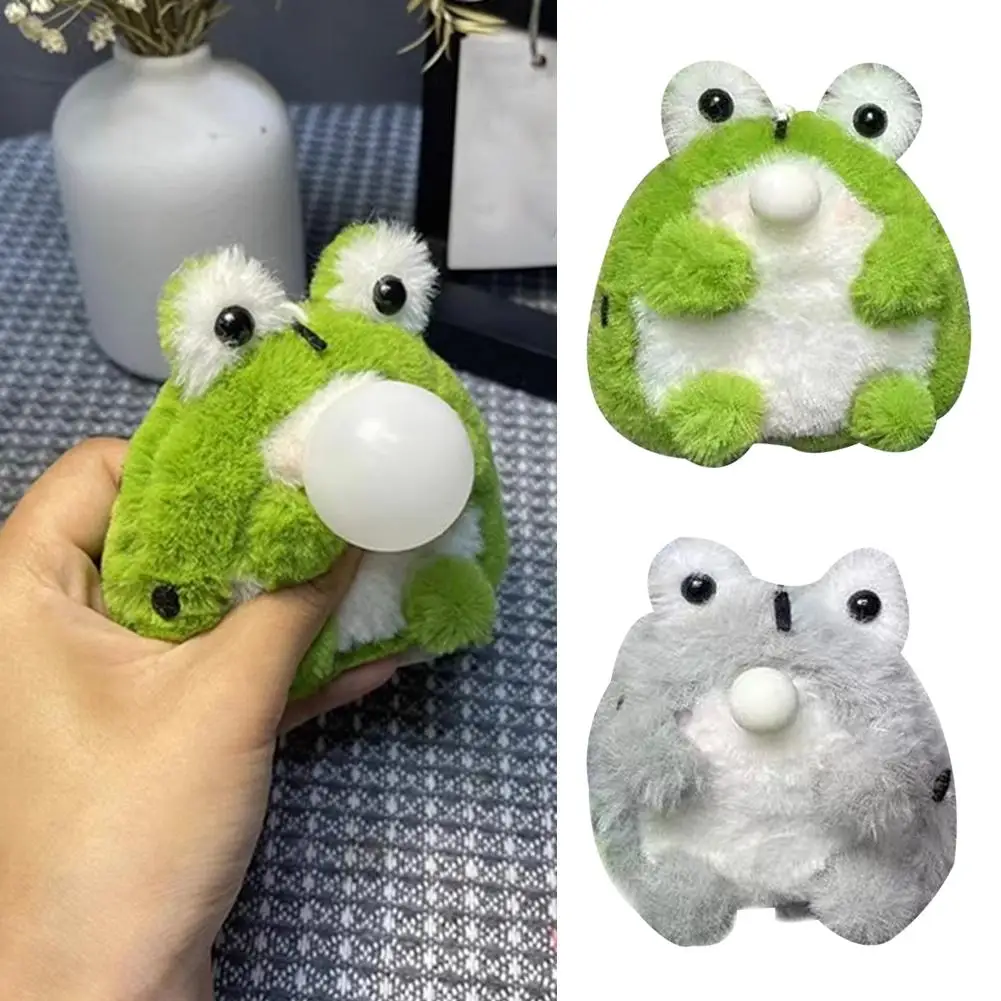 Porte-Clés en Peluche Grenouille à Bulles, Accessoires de Sac, Ornements pour Enfants, Jouet de Dessin Animé, Cadeaux, DIY, H8tage, 1 Pièce