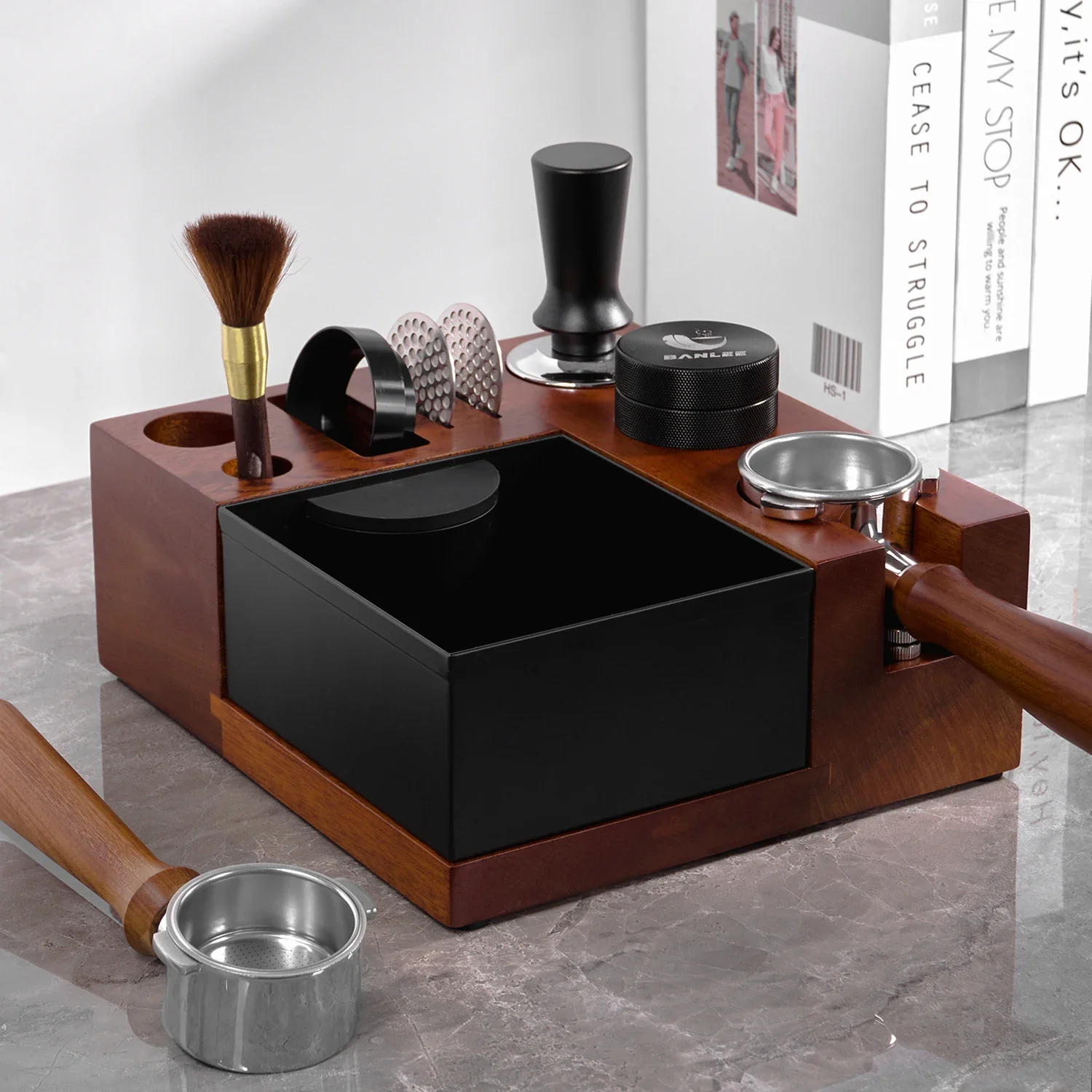 

# Новый дизайн, собственная форма, Sapele, красное дерево, коробка для кофе, игла для кофе, тампер, портафильтр, распределитель, деревянный держатель, массив дерева