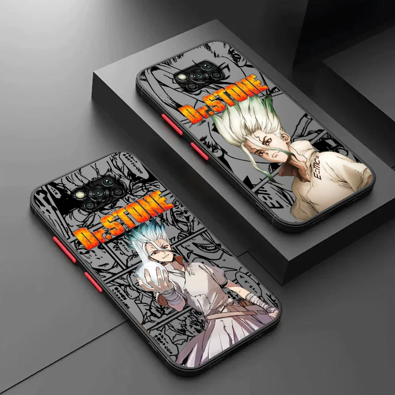 

D-Dr.STONE Anime Cool Frosted Translucent For Xiaomi Mi Poco X5 X4 X3 M6 M5S M5 M4 M3 F5 F4 F3 F6 Pro 5G TPU Phone Case