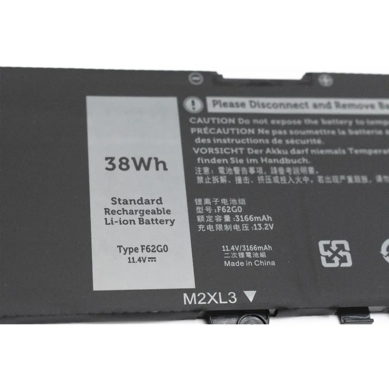 F62G0 11.4V Battery for Dell Inspiron 13 5370/7370/7373/7386 2-in-1 Vostro 5370 Li-polymer with Tools