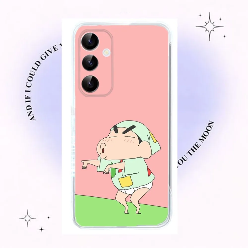 C-Crayon S-ShinChan-S Cutoon Phone Case For Samsung Galaxy A71,70,52,51,40,31,A50,30S,21S,Note20ultra Transparent Cover