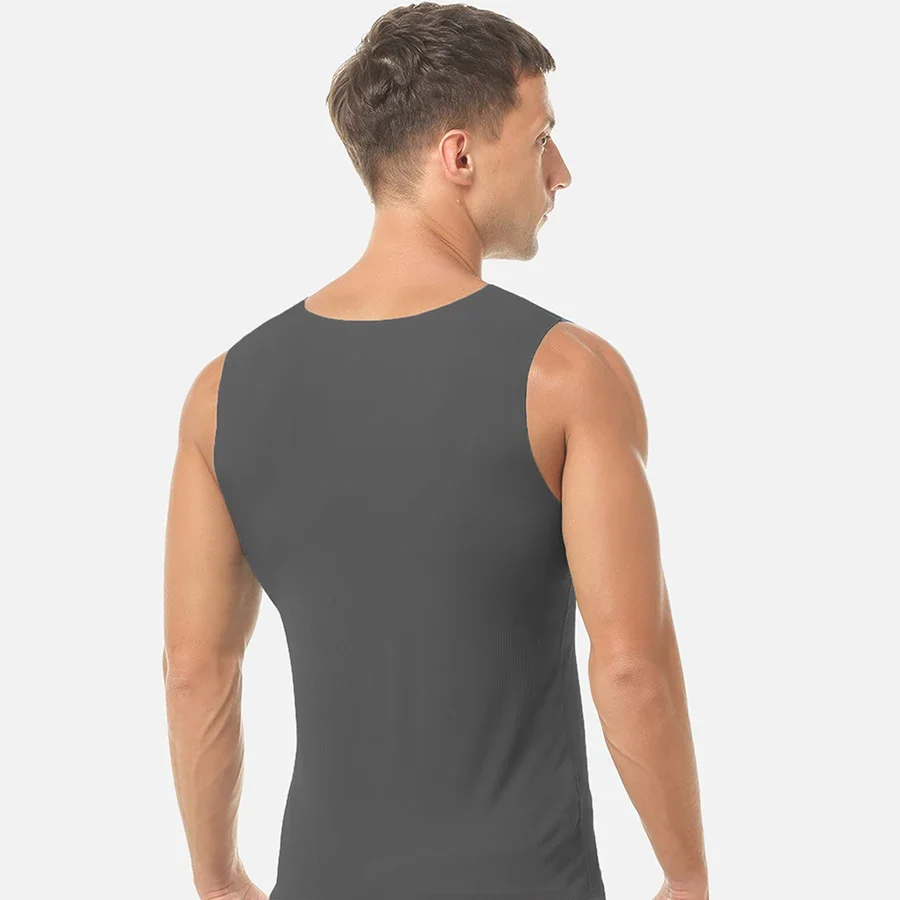 

5PCS Ice Silk Traceless vest for men, a thin summer style, with a solid-color sports waistcoat as the base and a quick-drying fi
