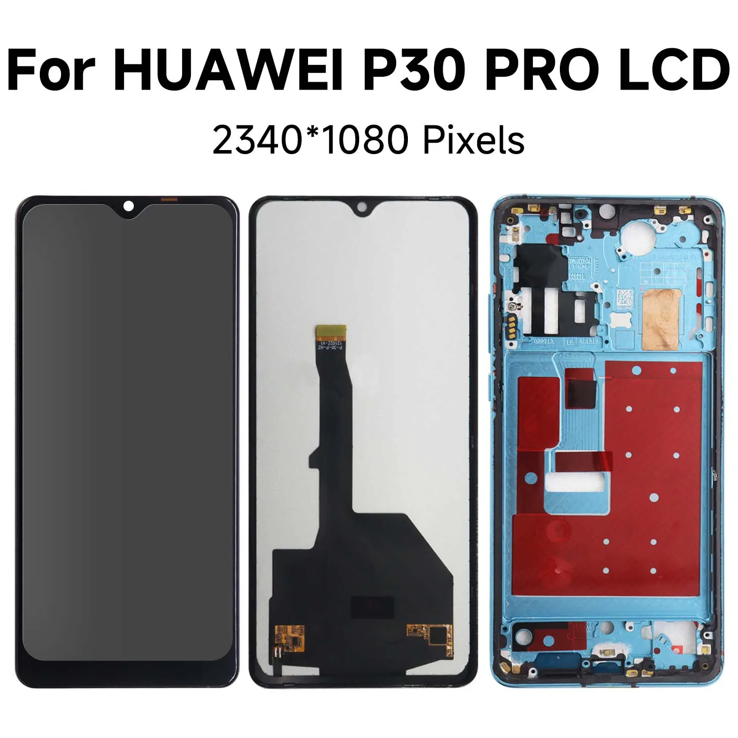 For HUAWEI P30 Pro 6.47\'\'For P30Pro VOG-L29 L09 AL00 L04 AL10 HW-02L LCD Display Touch Screen Digitizer Assembly Replacement