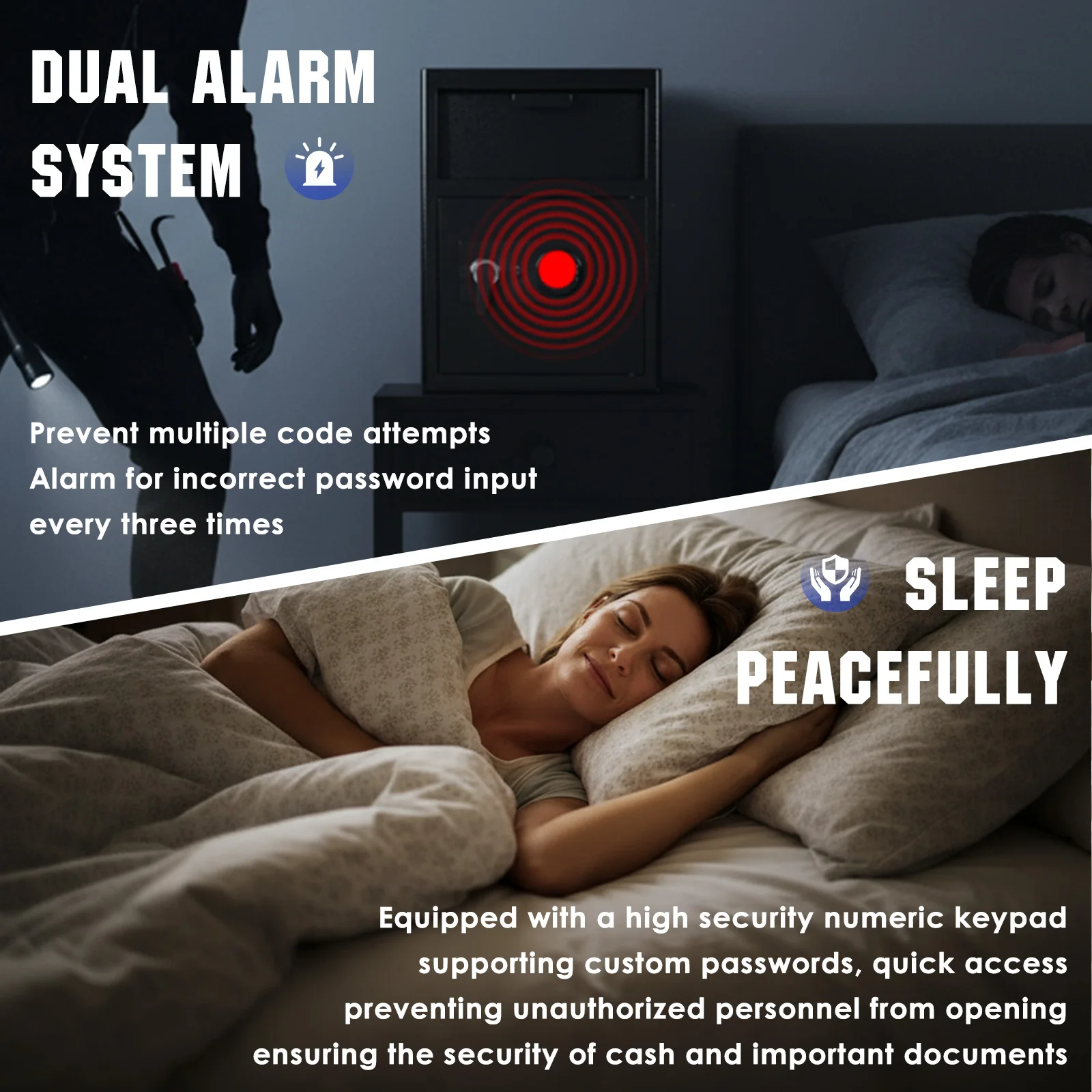 Tastiera digitale sicura per affari pesanti e slot per monete Cassetta di sicurezza per deposito con slot per monete Cassetta di sicurezza antifurto per hotel Home Office