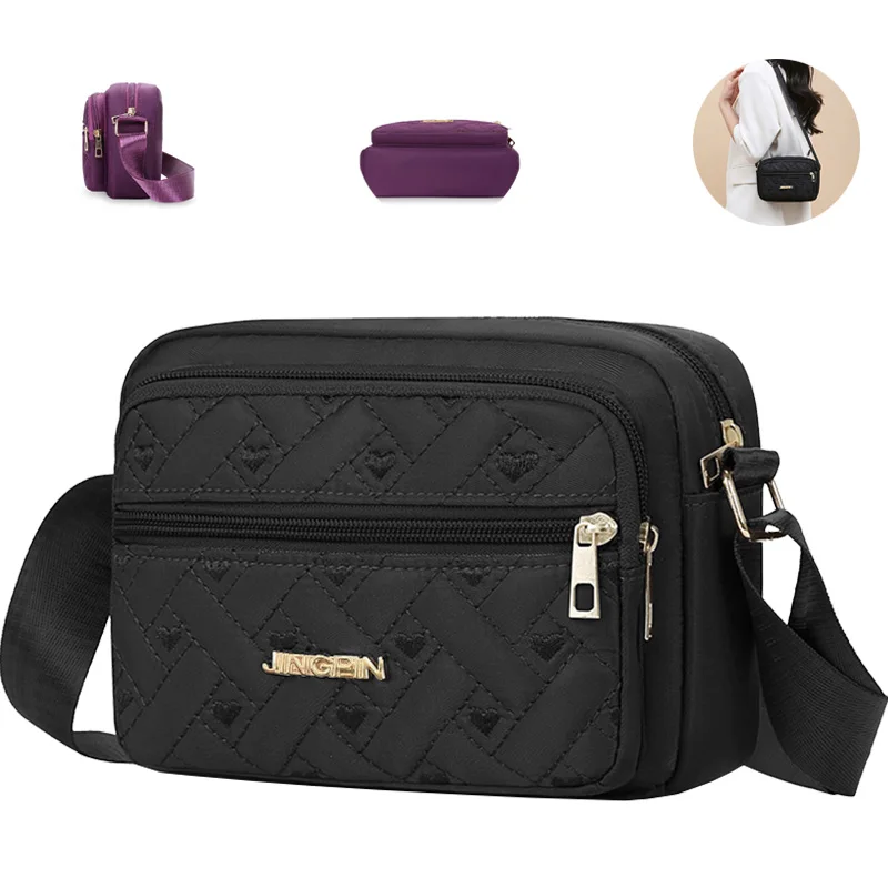 Neue Damenhandtasche mit Stickerei, großes Fassungsvermögen, bequeme Unterarmtasche, Reißverschluss, tragbare Schultertasche für Damen – Detail 4
