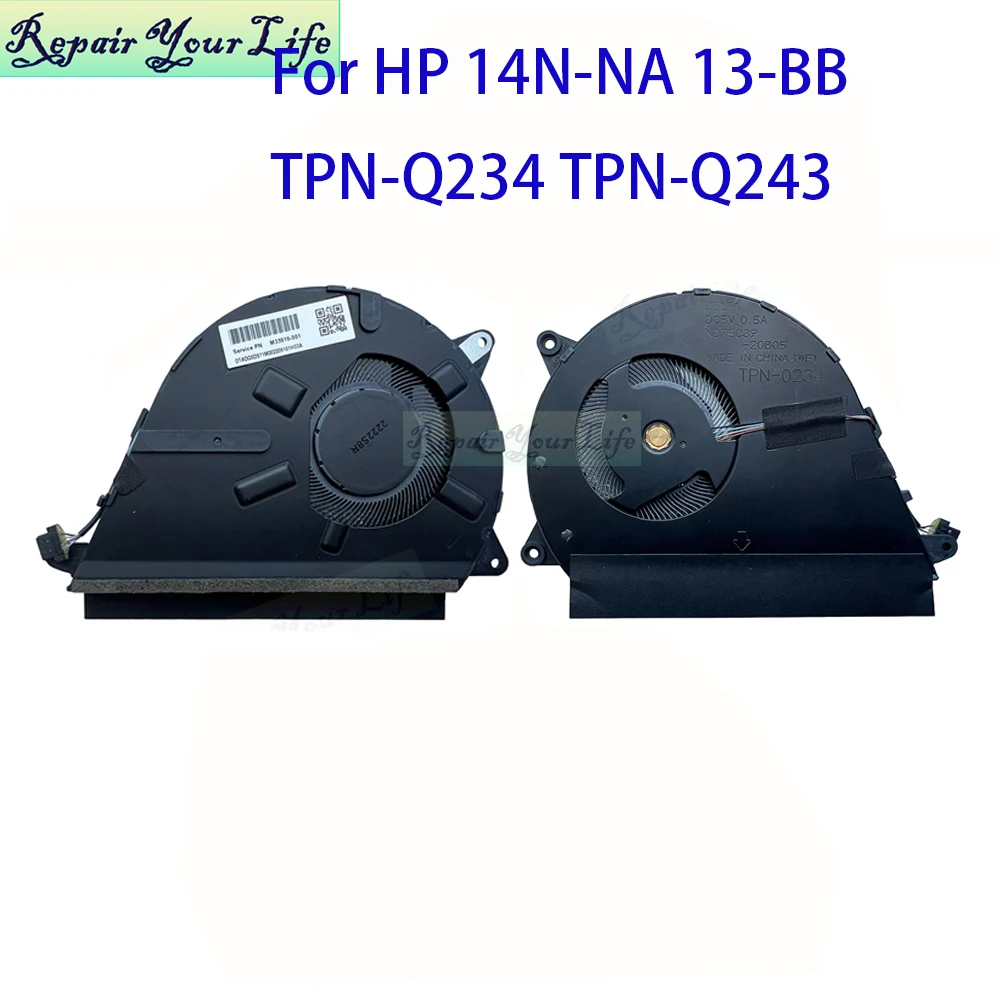 Ventilador de refrigeração da cpu para hp chromebook 14a-na pavilion 13-bb TPN-Q234 q243 notebook cooler radiador ND75C039-20B05 m23599 M33916-001