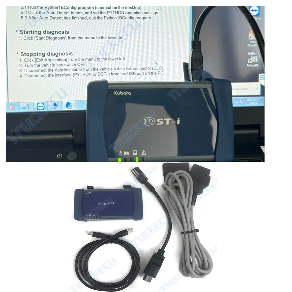 Herramienta de diagnóstico Diagmaster Python Takeuchi para tractores, camiones y maquinaria agrícola Kubota DST-i.