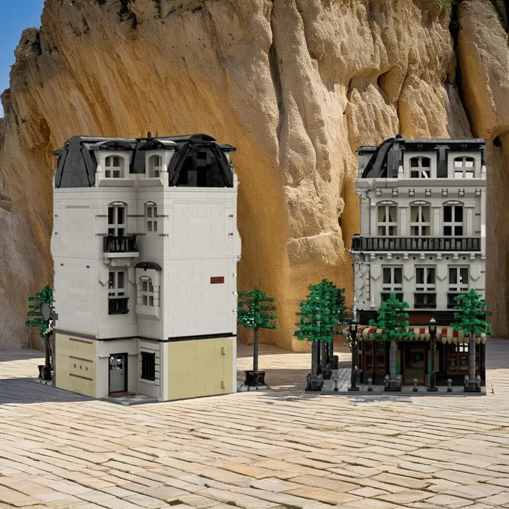 

4204 шт. MOC Paris Boulangerie и студия модульная пекарня фото Atelier DIY модель строительные блоки игрушки на день рождения подарок
