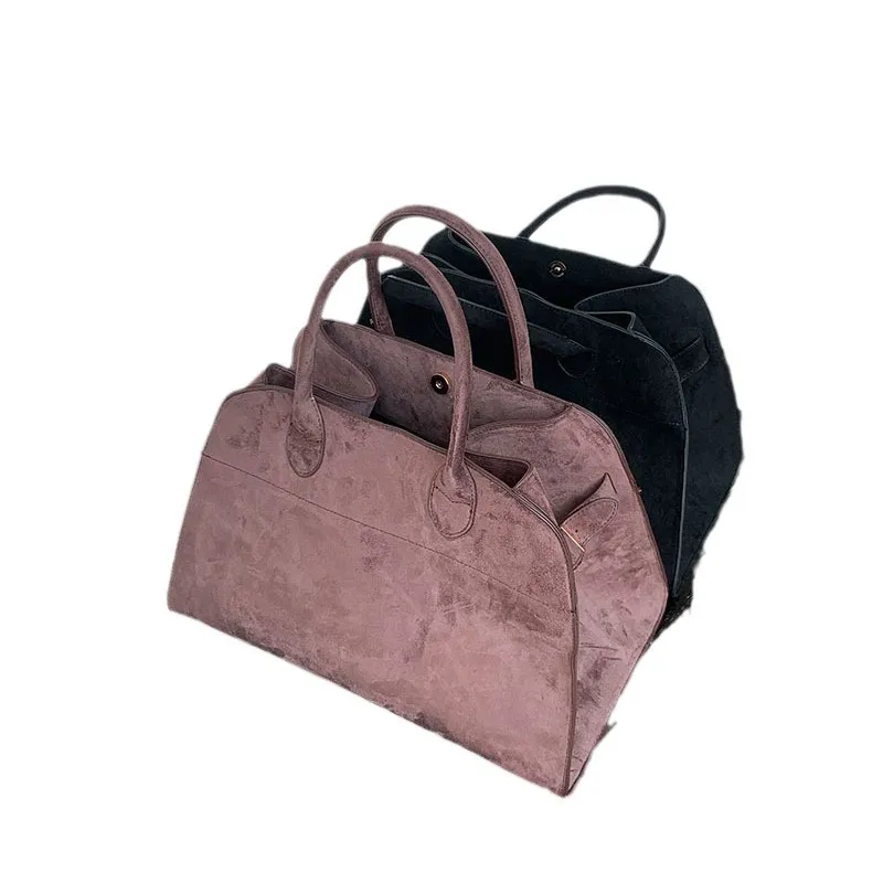 Otoño e Invierno nuevo bolso de mano de gamuza de imitación vintage bolso de gran capacidad para mujer bolso de hombro para ir al trabajo bolso de compras