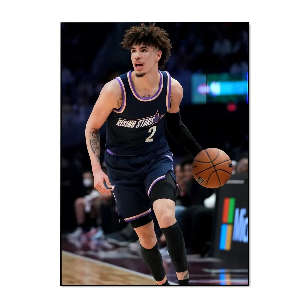 Joueur de basket-ball l-lua b-ball, affiche colorée, affiches collantes, autocollant en papier imperméable, café, Bar, décoration de maison