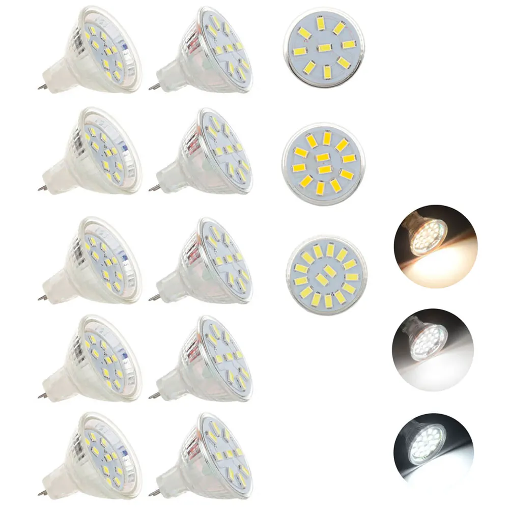 

10PCS/Lot Mr11 LED Light Bulb 35mm Diameter 2W 3W 2835 SMD AC DC 12v 24V Bright Mini COB LED Mr11 Spotlight Bulb GU4 LED Lamp