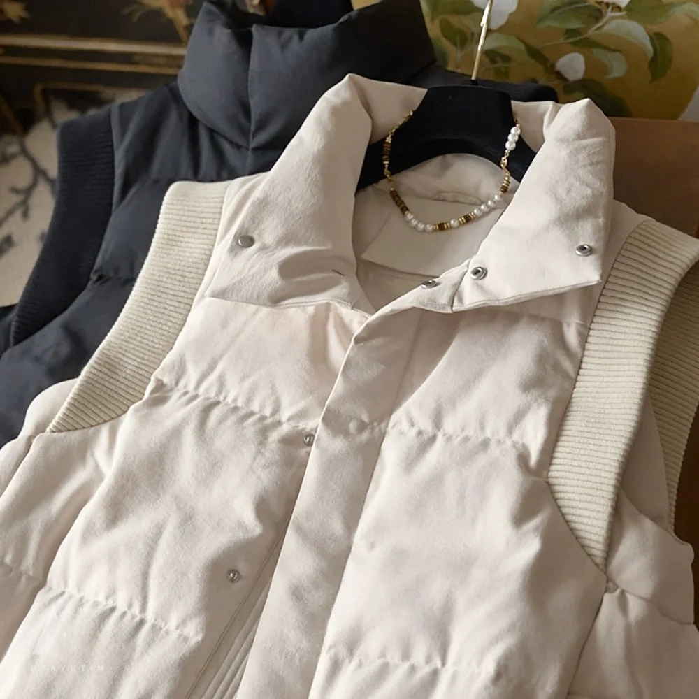 سترة نسائية محبوكة دافئة من Sve down Jaet ملابس خارجية النسخة الكورية من القماش المرقعة أخرى Sve pe عادية... #4