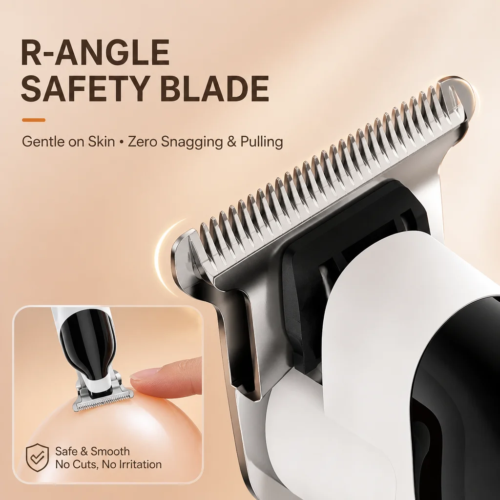 Hair clipper men's cordless hair clipper set with cape scissors T-shaped blade trimmer rechargeable LED display beauty set conve