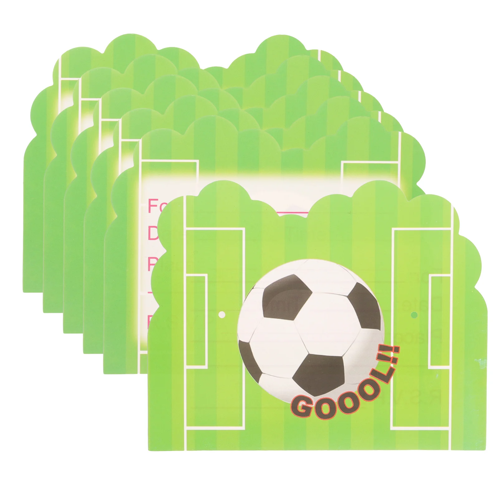 

6Pcs Football Party Invitation Cards Soccer Theme Birthday Favor Decoration Supplies Premium Lightweight Paper
