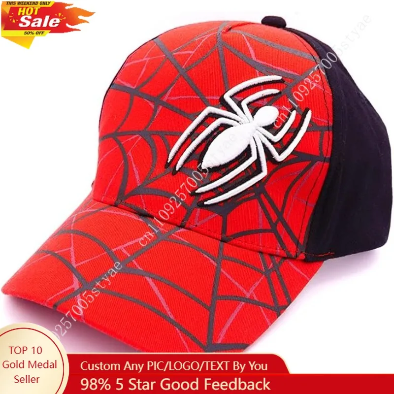 

Marvel Spiderman Hat for Boys Breathable Spiderman Baseball Cap for Boys Ages 3-9