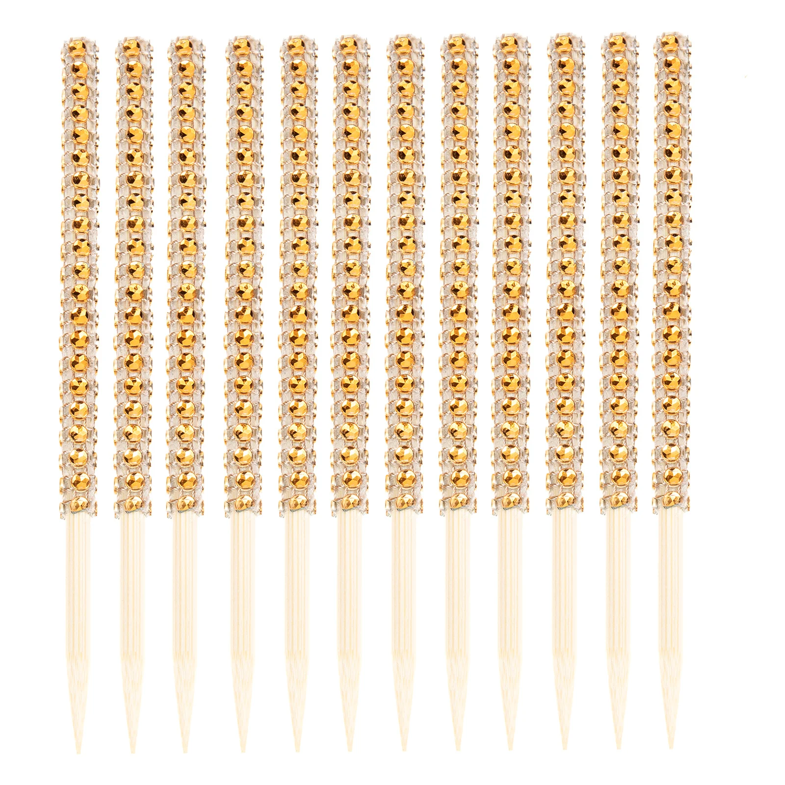

12pcs Bamboo Sticks Cake Picks Jumbo Party Apples Shiny Party Fruit Apples Sticks Decorative Dessert Wooden Safe