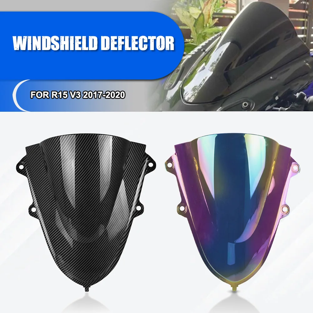 

Motorcycle Plastic Sport Racing Windshield WindScreen Deflector Visor Viser FOR YAMAHA R15 V3 2017 2018 22019 2020 Accessories
