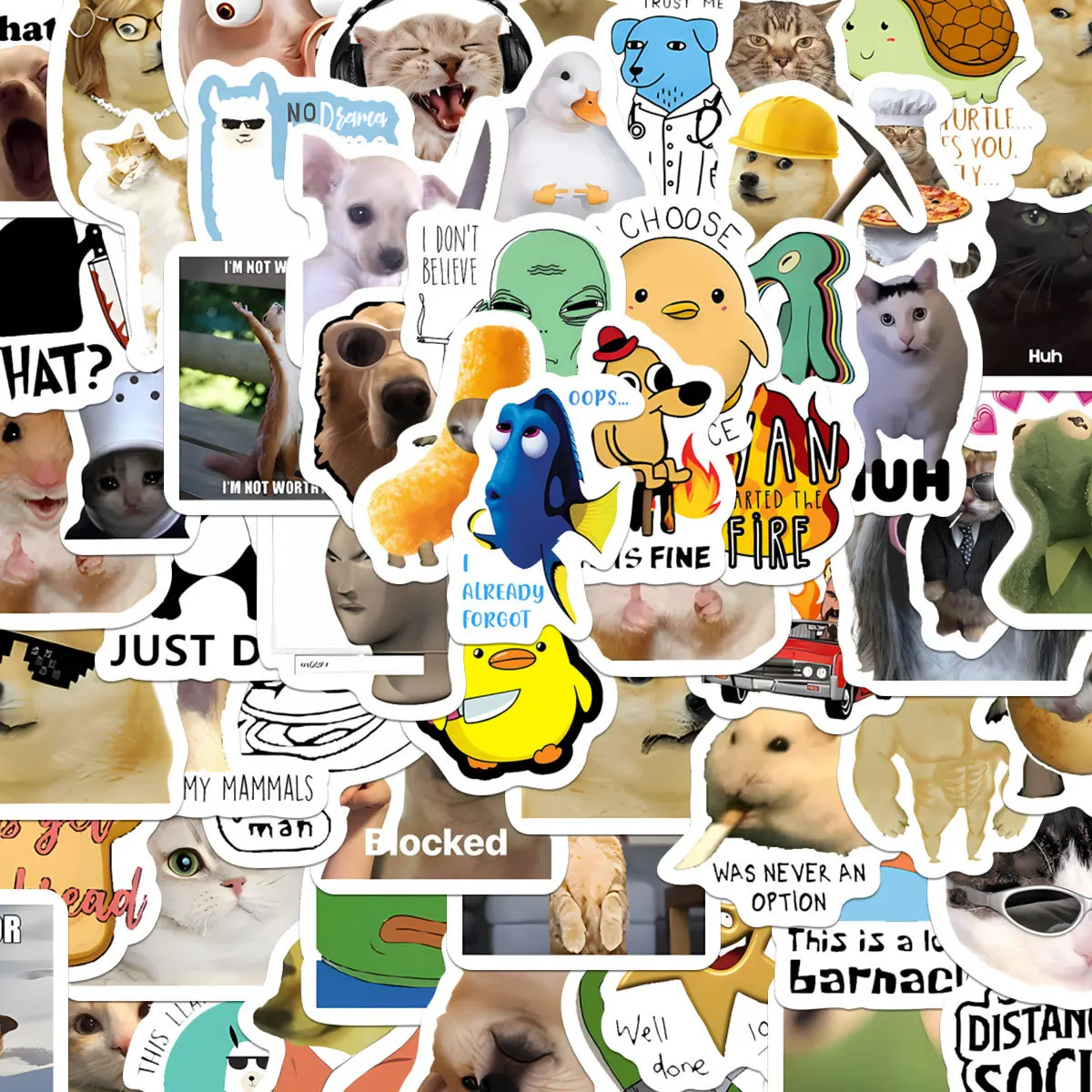 100/200PCS Funny Meme Graffiti Stickers Flakes For Cars Motorcycles Furniture Luggage Skateboards Lable