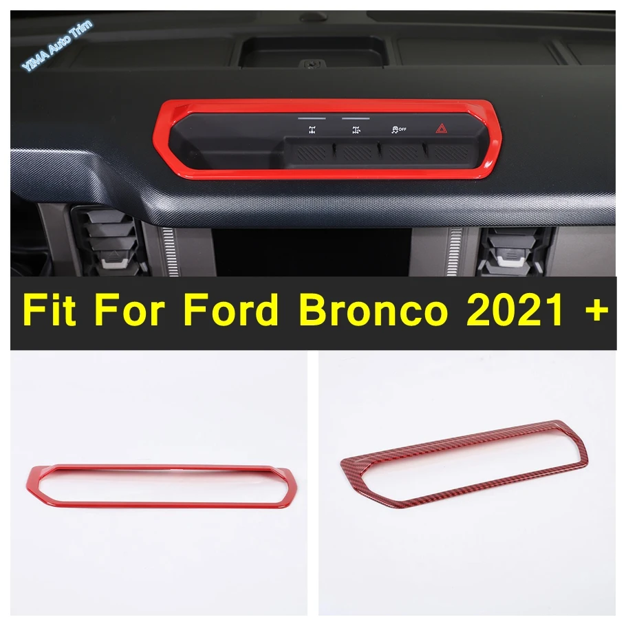 

ABS Auto Center Console Dashboard Instrument Control Switch Decor Panel Accessories Cover Trim Fit For Ford Bronco 2021 - 2024