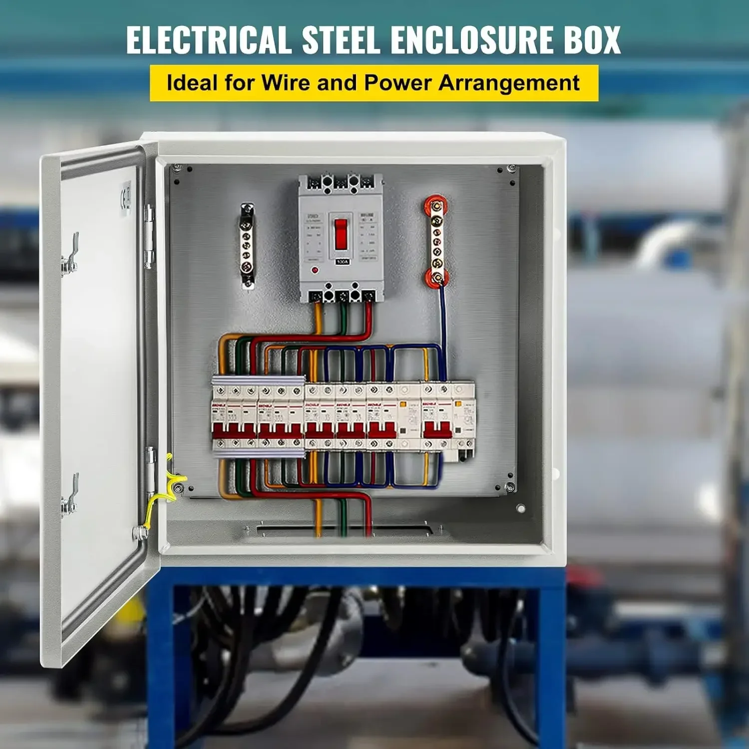 NEMA Steel Enclosure, 24 x 24 x 12'' NEMA 4X Steel Electrical Box, IP66 Waterproof & Dustproof, Outdoor/Indoor Electrical Juncti