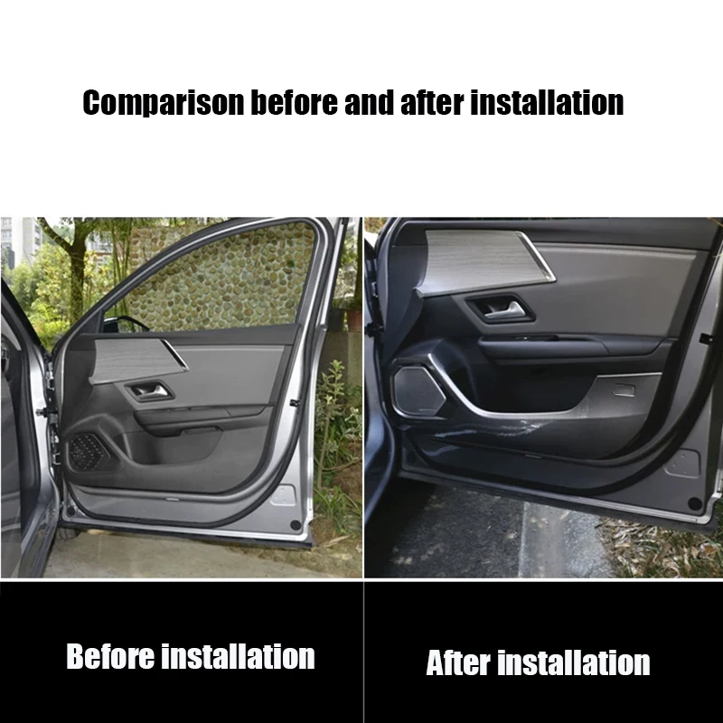 Car door anti kick plate ABS material interior protective component For Citroen C5X 2021 2022 2023 2024 2025