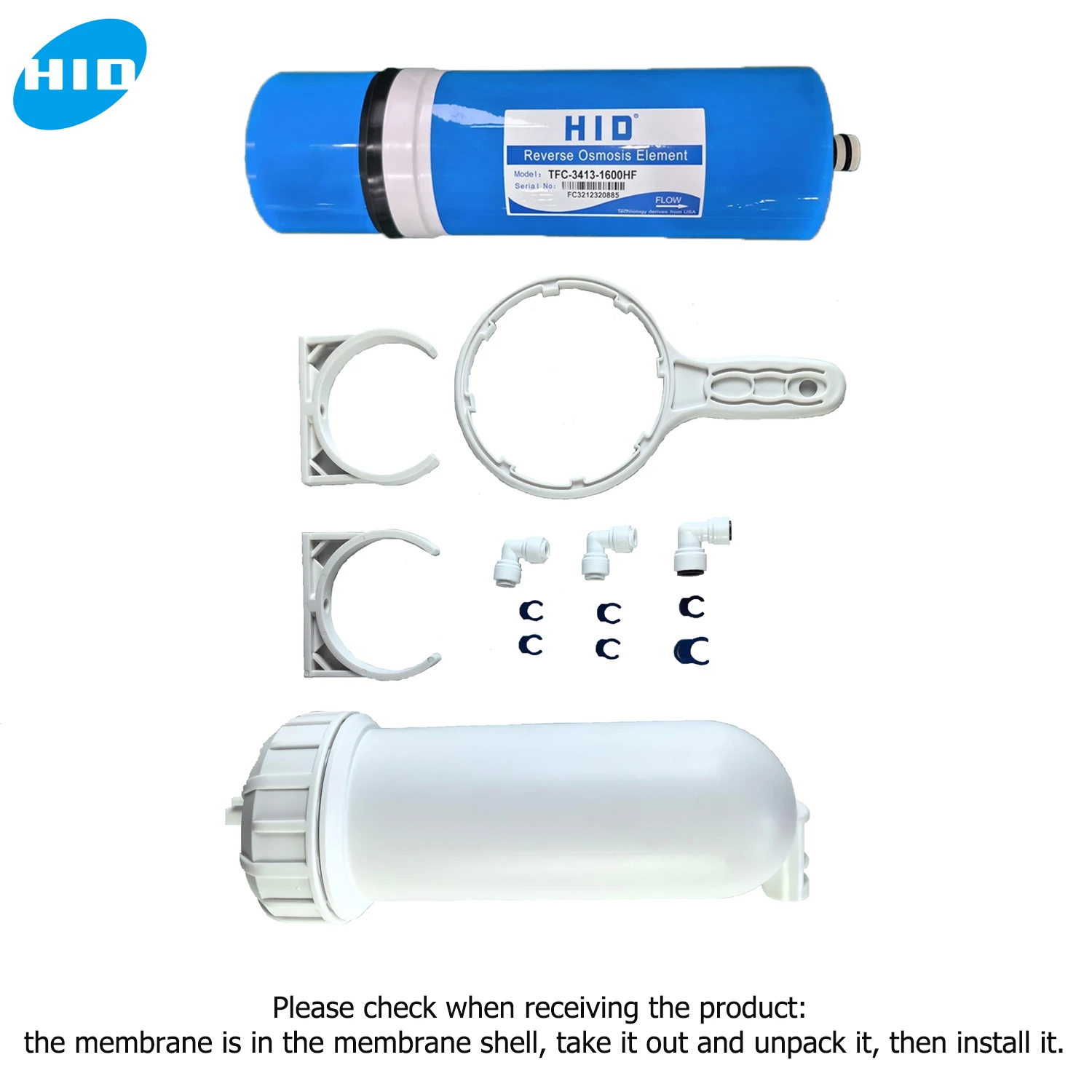 HID 3413 1200gpd Reverse Osmosis Membrane Kit 3413 Membrane Housing & Accessories 1200 GPD RO Membrane