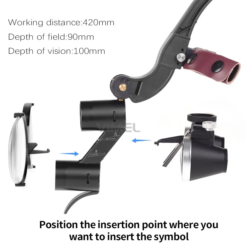 

5w Dental loupes 4.0x 5.0x 6.0x Binocular Surgical Loupes Dental Loupe with 5W Headlight Head Lamp Binocular Magnifying Glass