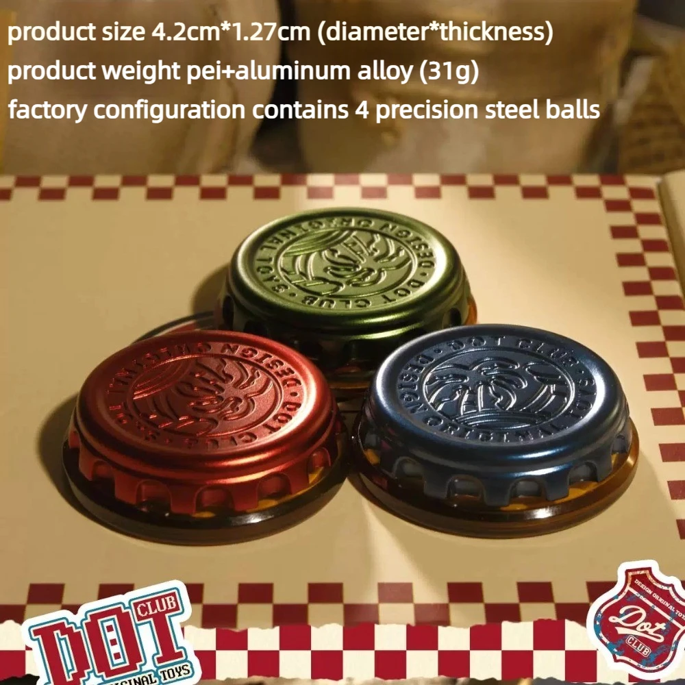 KADA EDC DOT CLUB Ton Ton Coin HANGOVER Five-Axis EDC Dual-Track Dense Papa Coin Decompression Toy