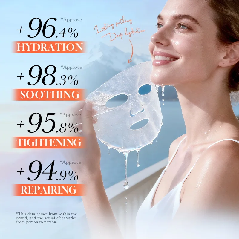 SADOER PDRN Hydra-Skin Facial Masks Whitening Refine Pores Deep Hydrating Anti-aging Moisture Face Mask Repair Soothe Face Skin