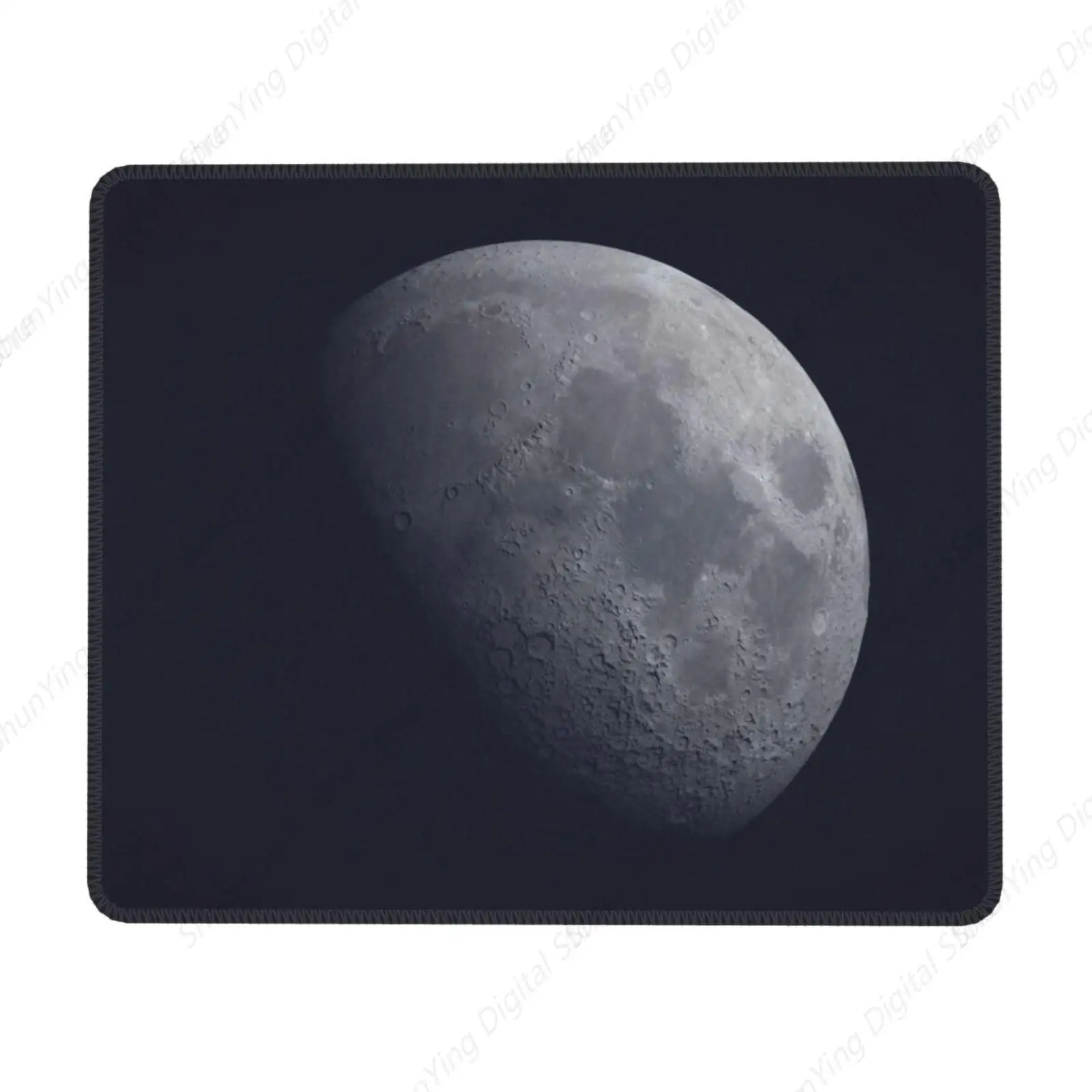 

Grey Moon Mouse Pad Anti Slip Rubber Space Mouse Pad Suitable For Office Mouse Pads On Male And Female Laptops 18*22cm