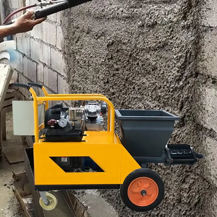 Construction Machinery Stucco Mortar Spray Plaster Pump Machine Pump Render Spray Machine