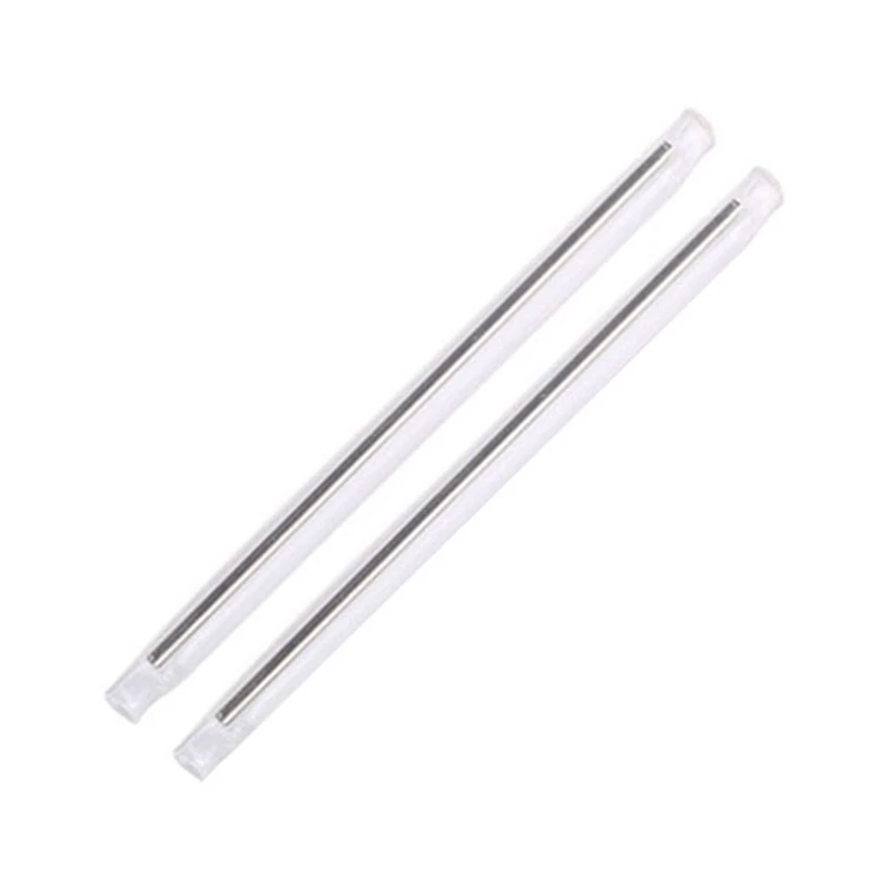 100pcs 1.3mm Dia 45mm 60mm Length Heat Shrinkable Tube 1.3mm Steel Needle Popular Clear PE Fiber Tubes Dropship